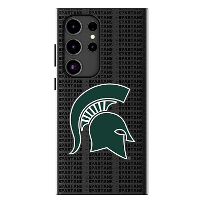 Keyscaper Michigan State Spartans Text Backdrop Galaxy Magnetic Bump Case