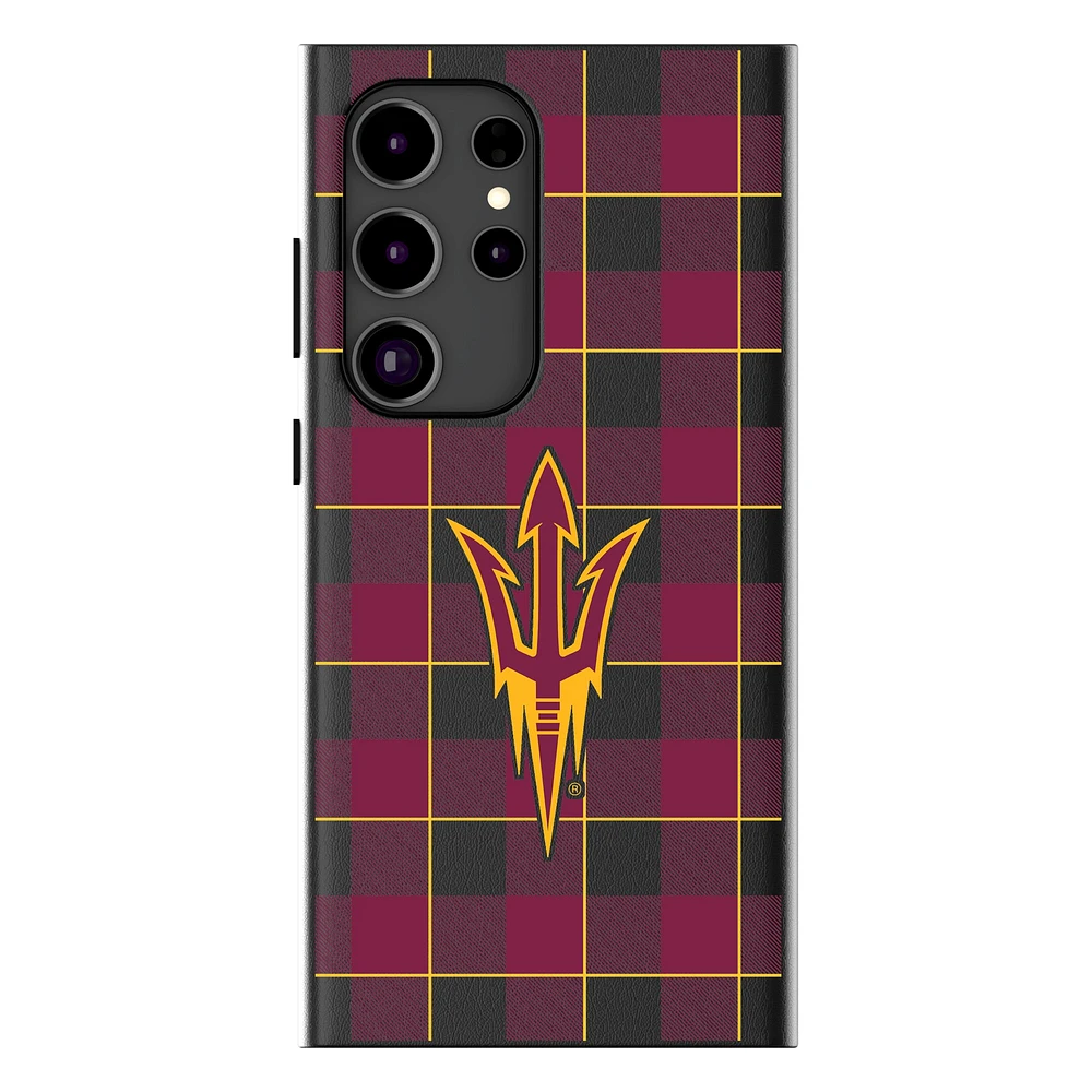 Keyscaper Arizona State Sun Devils Plaid Galaxy Magnetic Bump Case