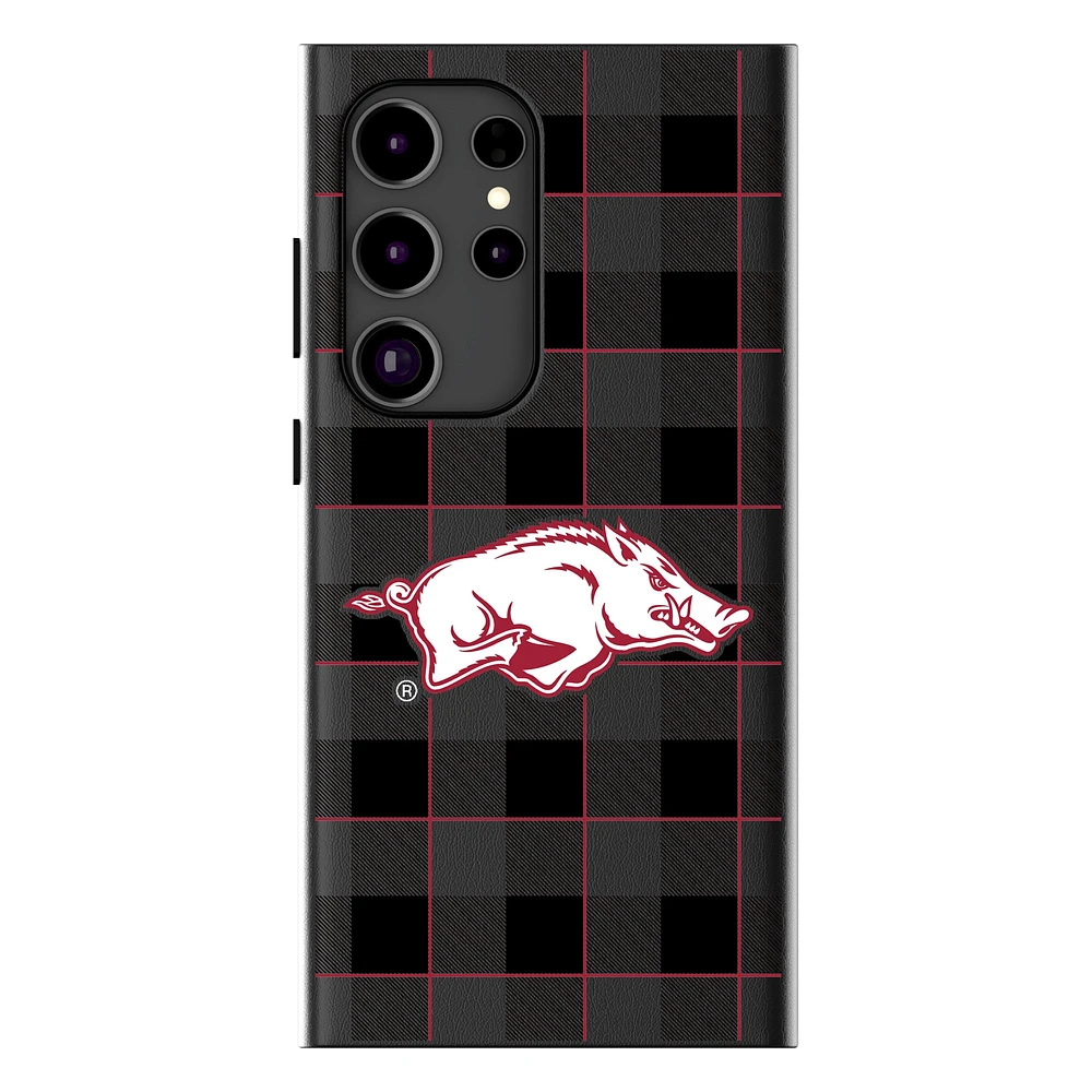Keyscaper Arkansas Razorbacks Plaid Galaxy Magnetic Bump Case