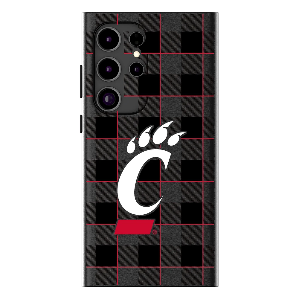 Keyscaper Cincinnati Bearcats Plaid Galaxy Magnetic Bump Case