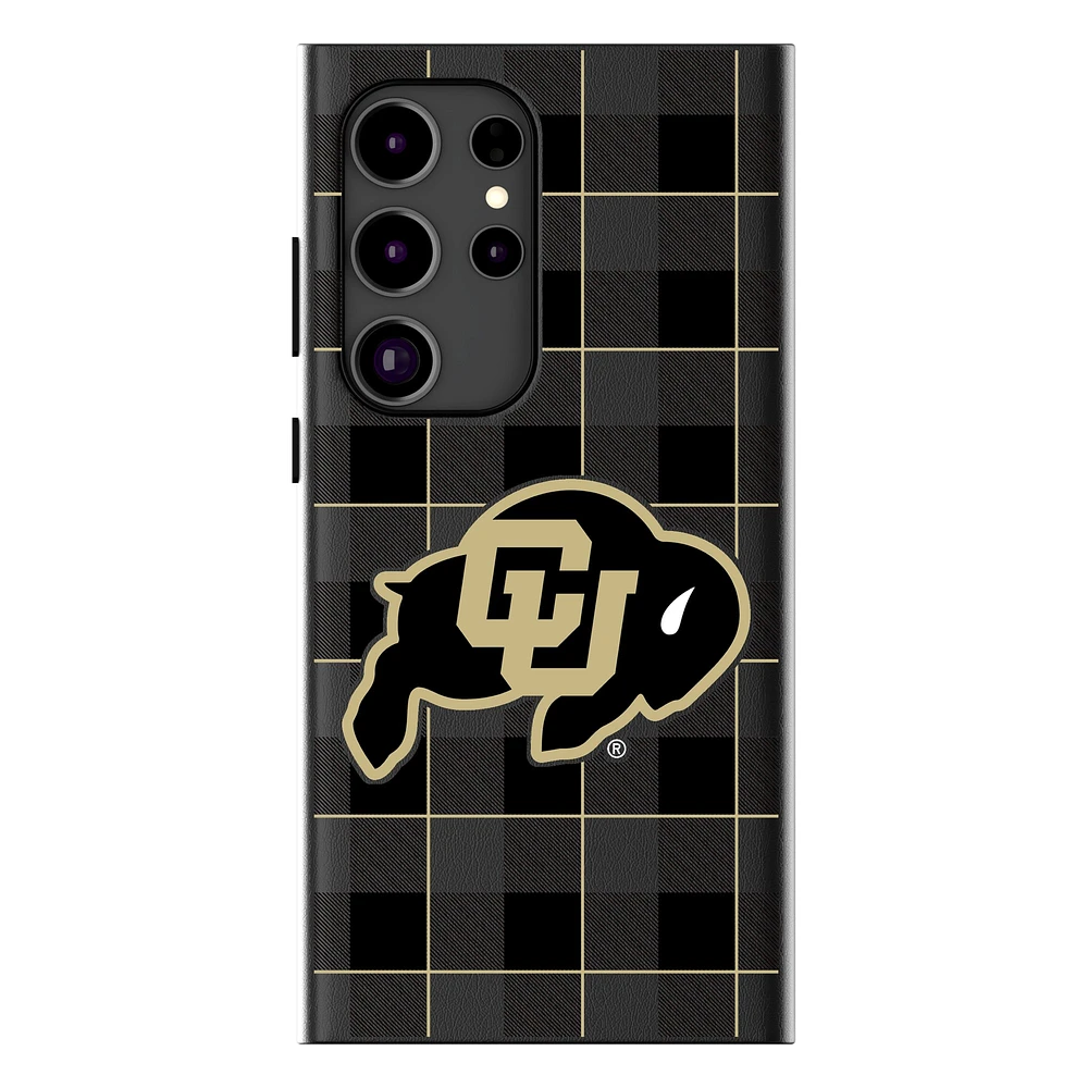 Keyscaper Colorado Buffaloes Plaid Galaxy Magnetic Bump Case