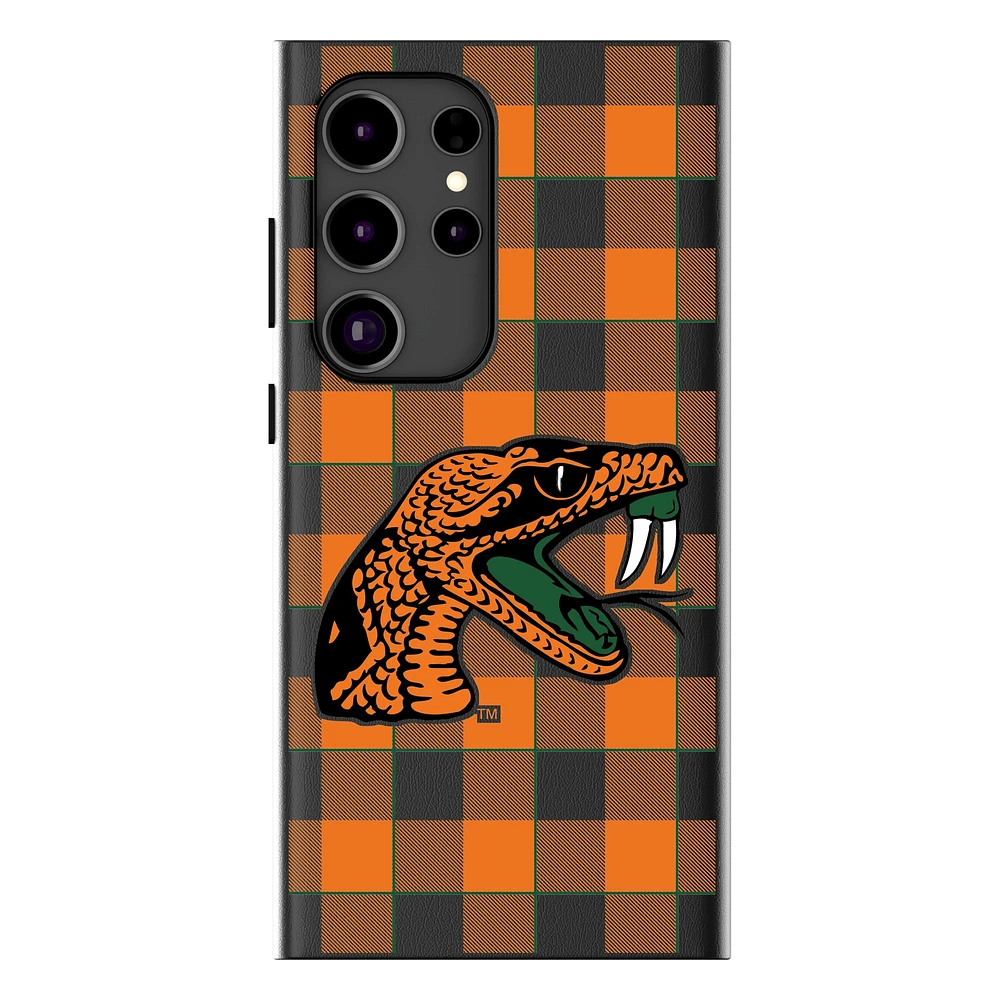 Keyscaper Florida A&M Rattlers Plaid Galaxy Magnetic Bump Case