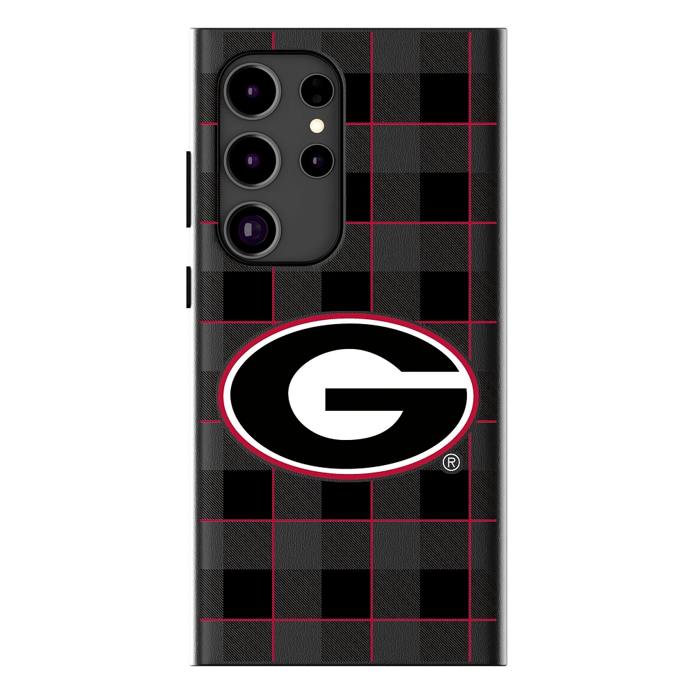 Keyscaper Georgia Bulldogs Plaid Galaxy Magnetic Bump Case