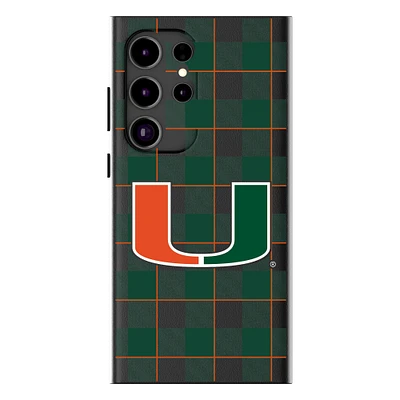 Keyscaper Miami Hurricanes Plaid Galaxy Magnetic Bump Case
