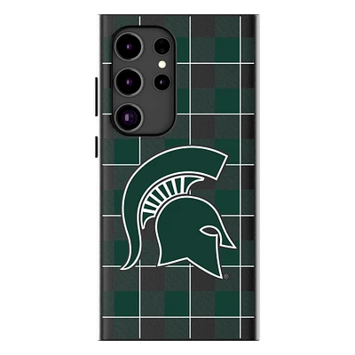 Keyscaper Michigan State Spartans Plaid Galaxy Magnetic Bump Case