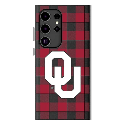 Keyscaper Oklahoma Sooners Plaid Galaxy Magnetic Bump Case