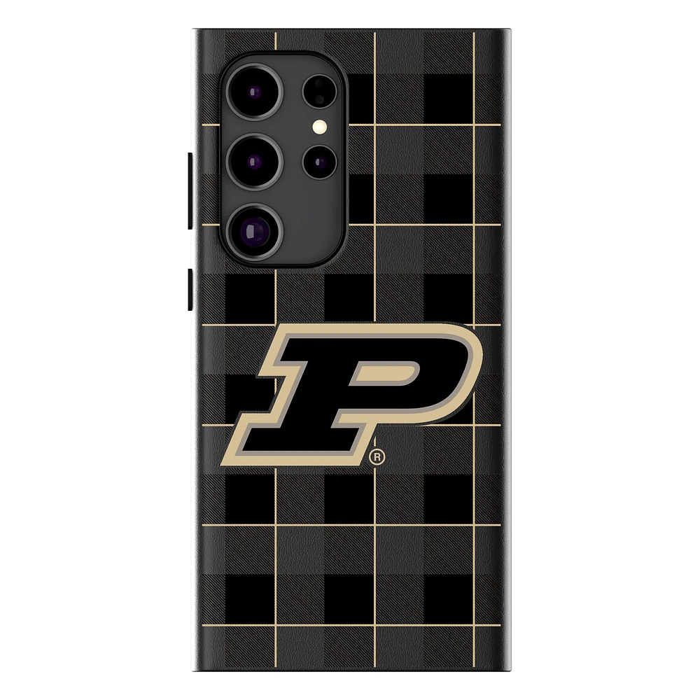 Keyscaper Purdue Boilermakers Plaid Galaxy Magnetic Bump Case