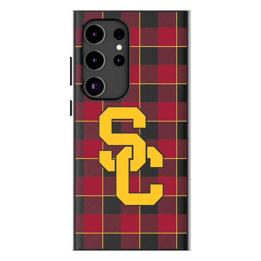 Keyscaper USC Trojans Plaid Galaxy Magnetic Bump Case