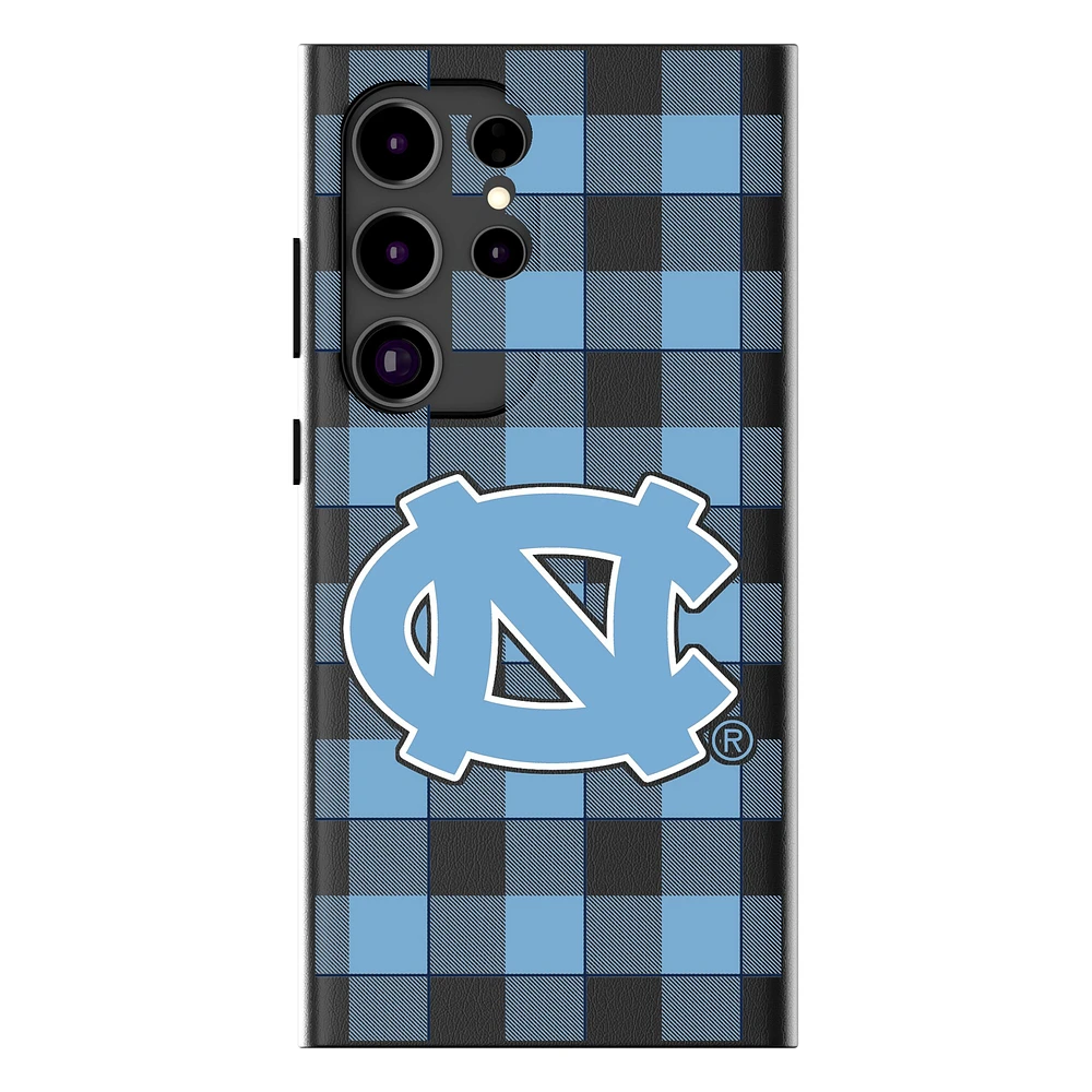 Keyscaper North Carolina Tar Heels Plaid Galaxy Magnetic Bump Case
