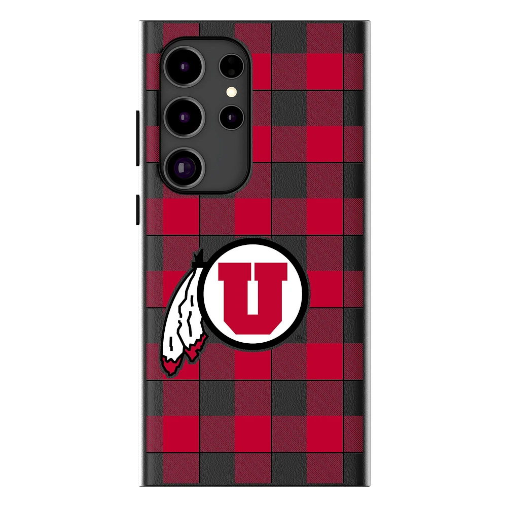 Keyscaper Utah Utes Plaid Galaxy Magnetic Bump Case