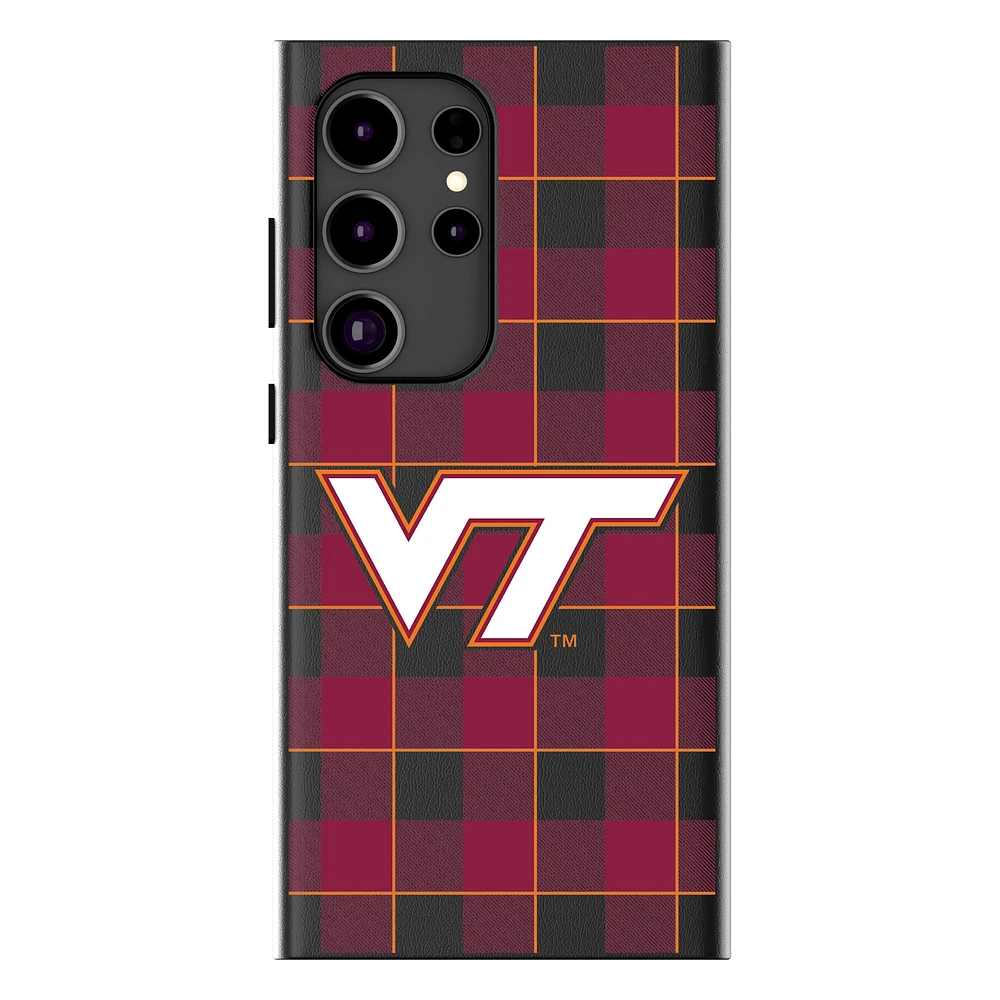 Keyscaper Virginia Tech Hokies Plaid Galaxy Magnetic Bump Case