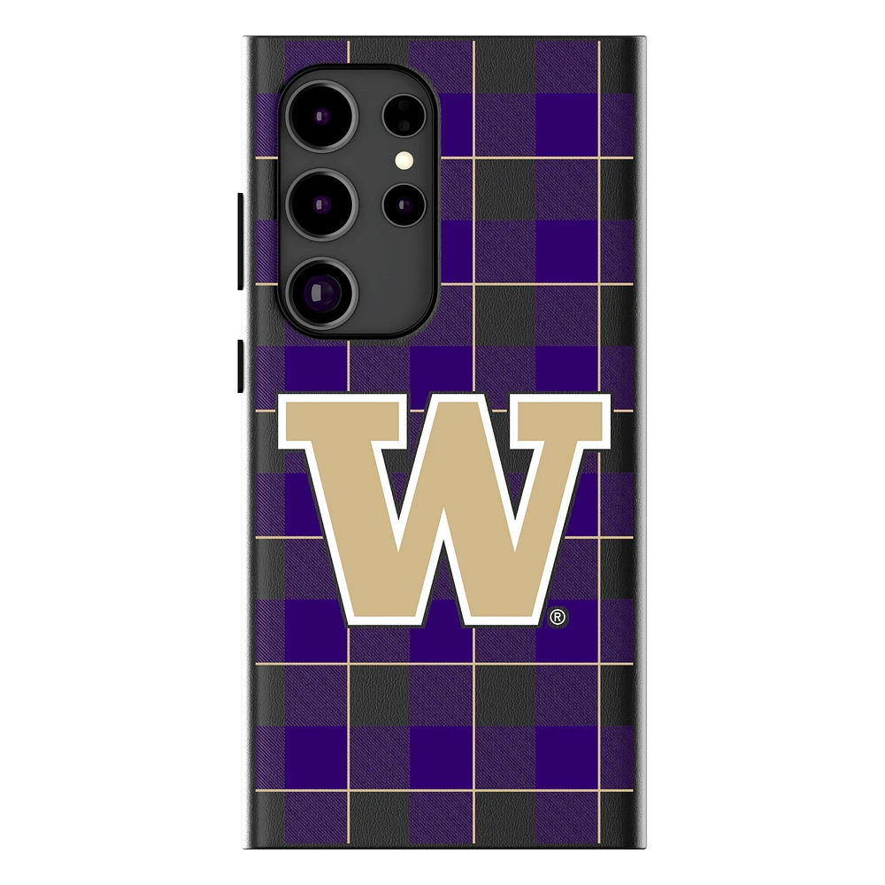 Keyscaper Washington Huskies Plaid Galaxy Magnetic Bump Case