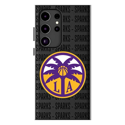 Keyscaper Los Angeles Sparks Text Backdrop Galaxy Magnetic Bump Case