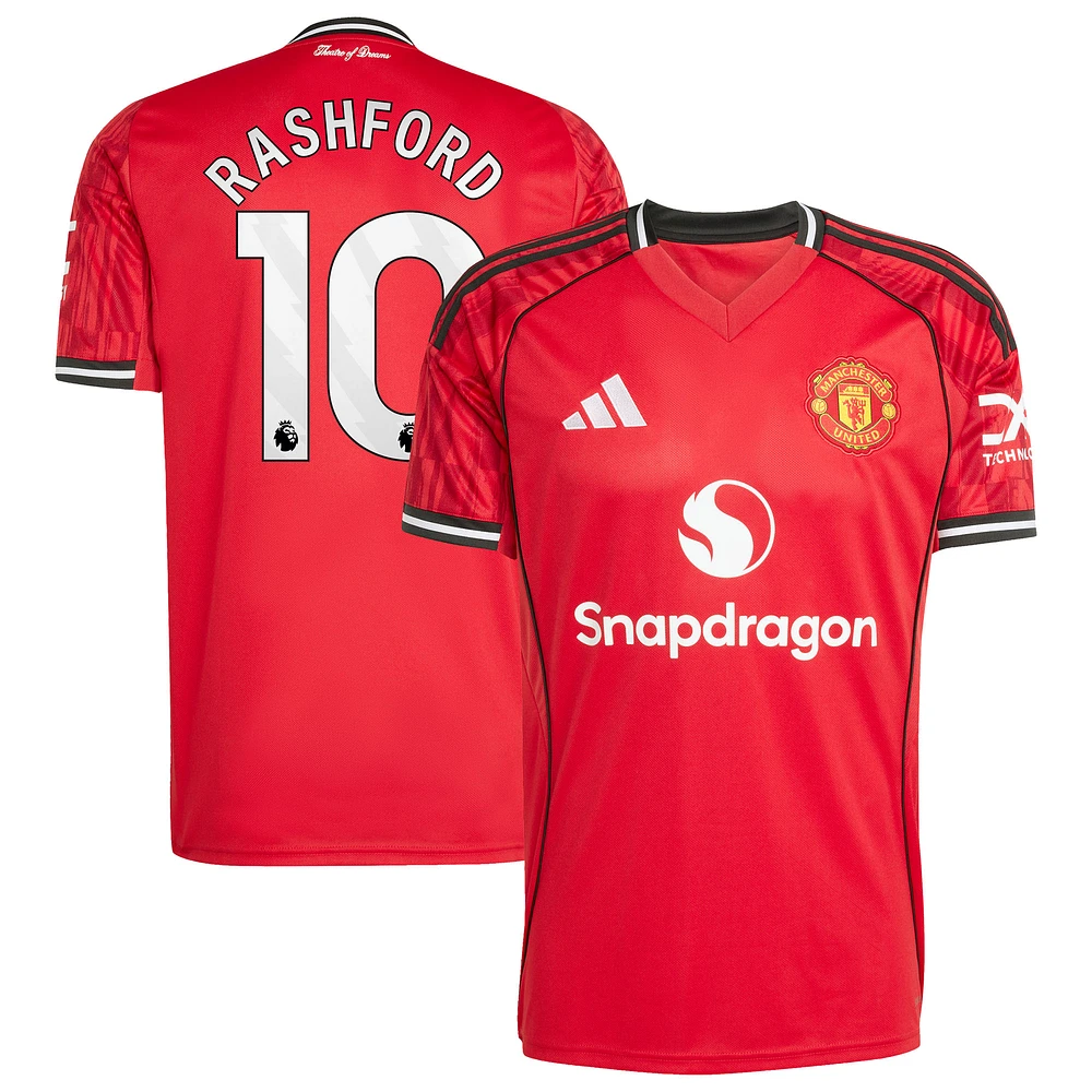Men's adidas Marcus Rashford Red Manchester United Home 2025/26 Replica Player Jersey