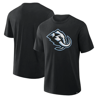 Men's Fanatics Black Utah Mammoth Primary Logo Stadium Slub T-Shirt
