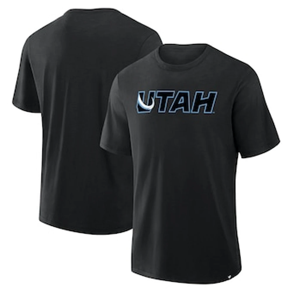 Men's Fanatics Black Utah Mammoth Combo Stadium Slub T-Shirt