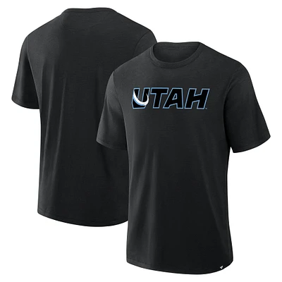Men's Fanatics Black Utah Mammoth Combo Stadium Slub T-Shirt