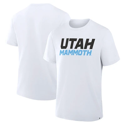 Men's Fanatics White Utah Mammoth Wordmark Legacy T-Shirt