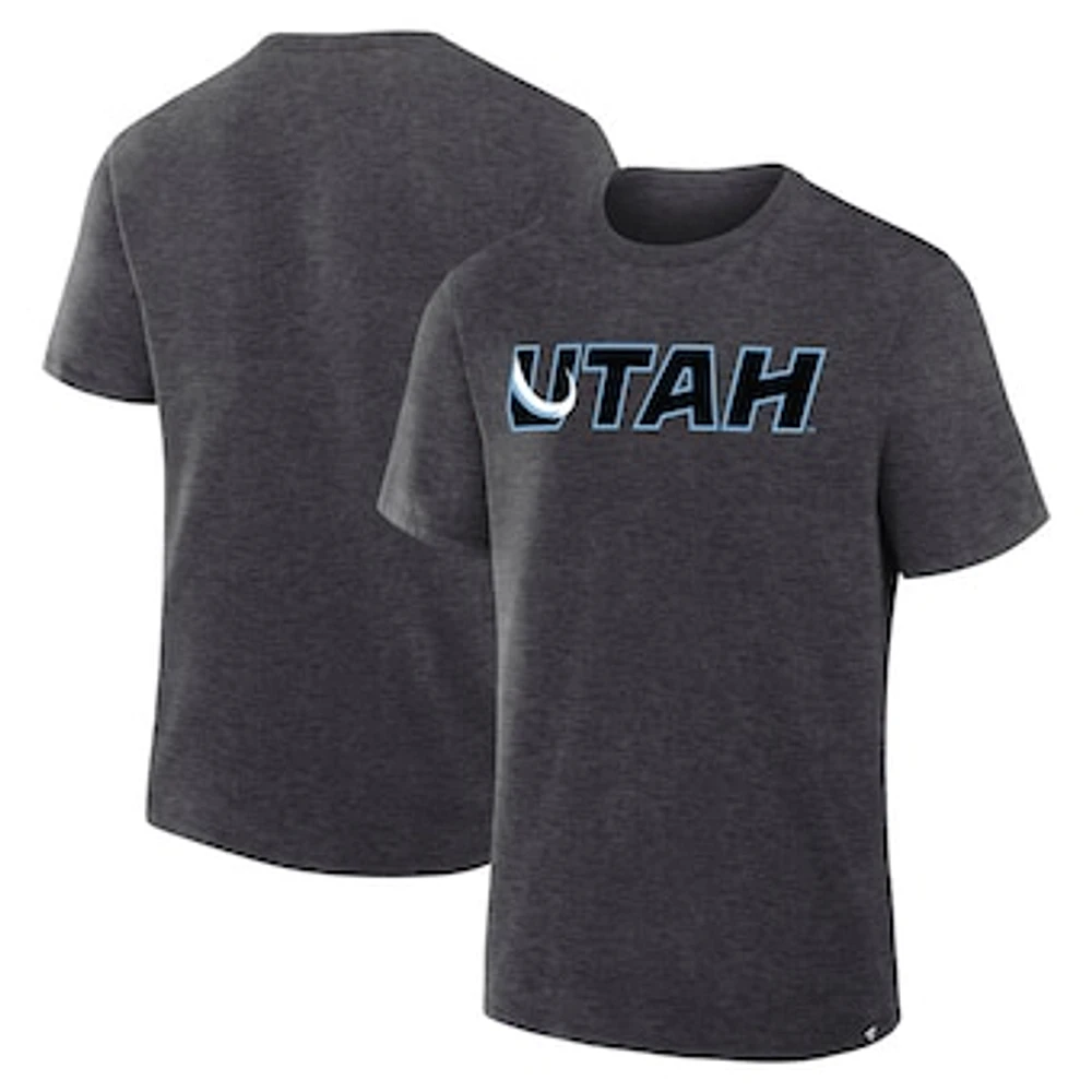 Men's Fanatics Heather Charcoal Utah Mammoth Combo Legacy T-Shirt
