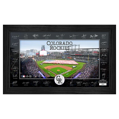 Highland Mint Colorado Rockies Framed 12" x 20" 2025 Signature Field Photograph - Facsimile Signatures - Limited Edition of 5,000