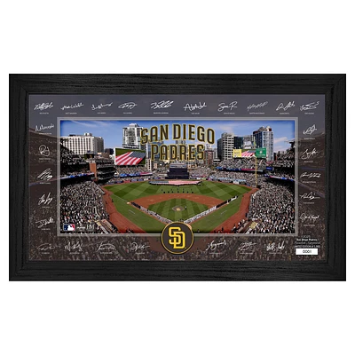 Highland Mint San Diego Padres Framed 12" x 20" 2025 Signature Field Photograph - Facsimile Signatures - Limited Edition of 5,000