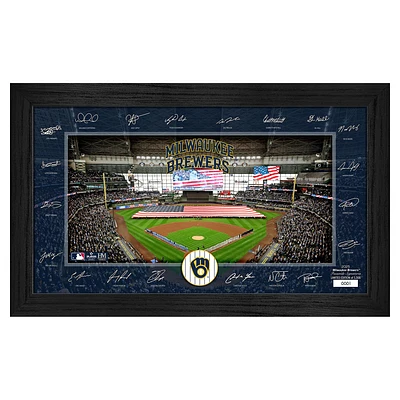 Highland Mint Milwaukee Brewers Framed 12" x 20" 2025 Signature Field Photograph - Facsimile Signatures - Limited Edition of 5,000