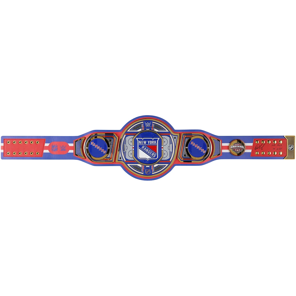 Igor Shesterkin New York Rangers Autographed WWE Legacy Title Belt with "No Quit in NY" Inscription