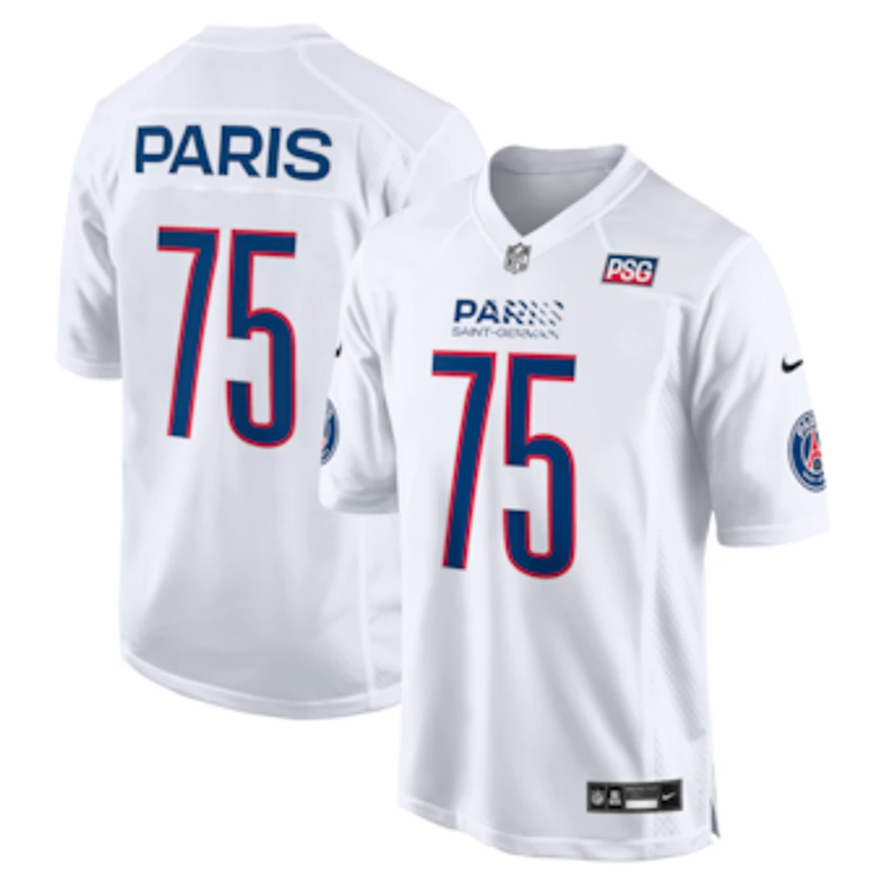 Men's Nike  White Paris Saint-Germain 2025 Soccer x NFL Game Jersey