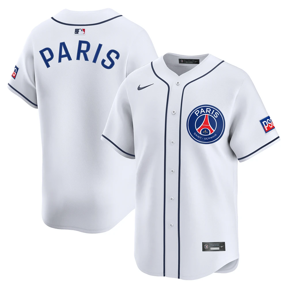 Men's Nike White Paris Saint-Germain 2025 Soccer x MLB Limited Jersey