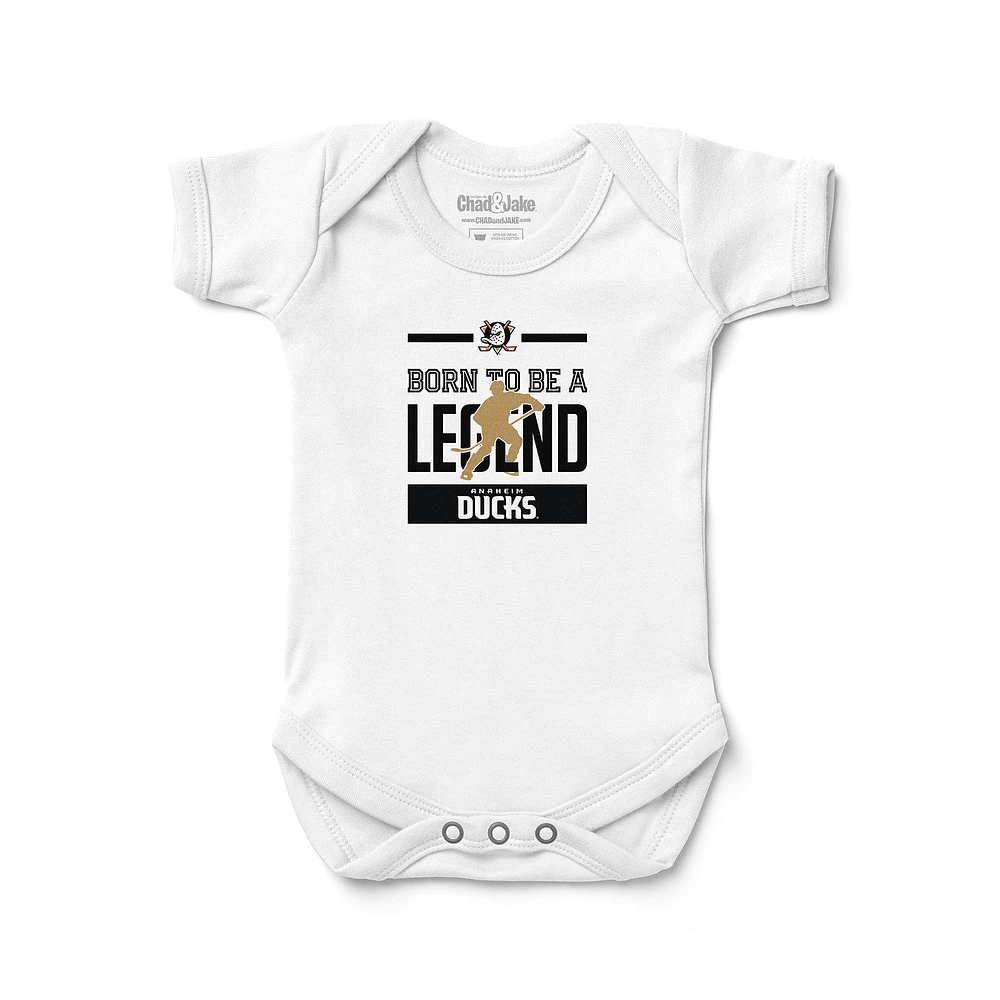 Infant Chad & Jake White Anaheim Ducks Legend Bodysuit
