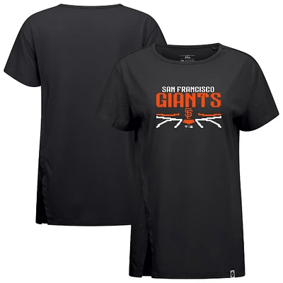 Women's Levelwear Black San Francisco Giants Influx Arcade T-Shirt