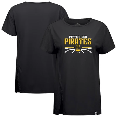 Women's Levelwear Black Pittsburgh Pirates Influx Arcade T-Shirt