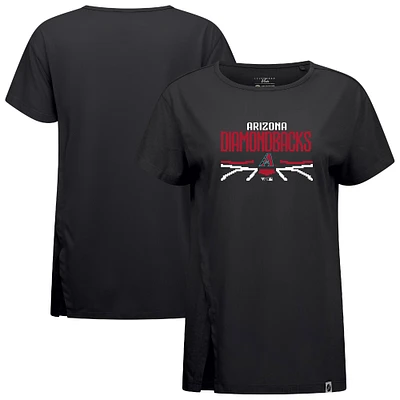 Women's Levelwear Black Arizona Diamondbacks Influx Arcade T-Shirt