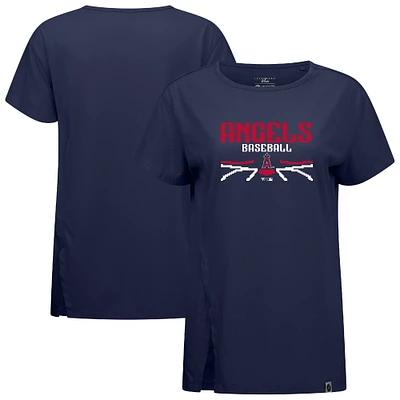 Women's Levelwear Navy Los Angeles Angels Influx Arcade T-Shirt