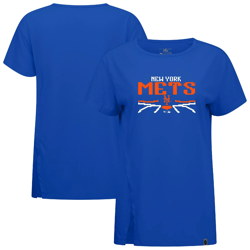 Women's Levelwear Royal New York Mets Influx Arcade T-Shirt