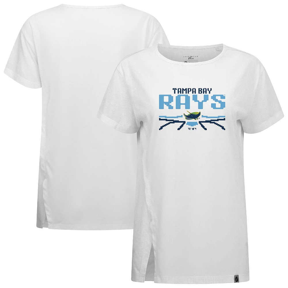 Women's Levelwear White Tampa Bay Rays Influx Arcade T-Shirt