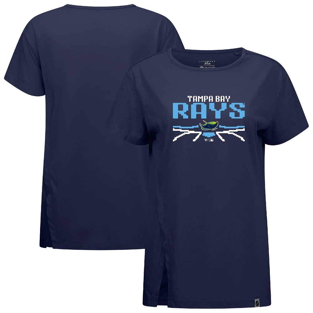 Women's Levelwear Navy Tampa Bay Rays Influx Arcade T-Shirt