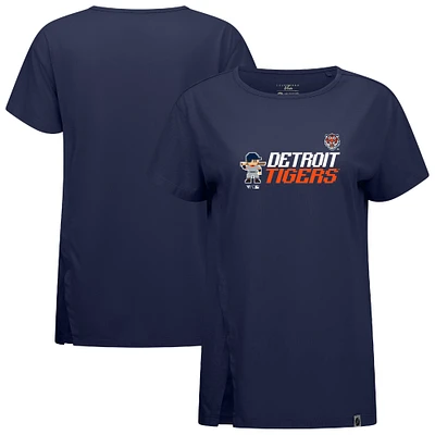 Women's Levelwear Navy Detroit Tigers Influx 8-Bit Baseball T-Shirt