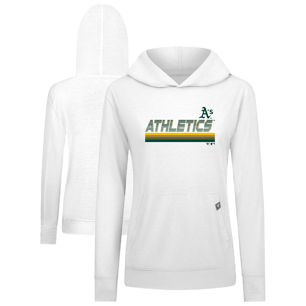 Women's Levelwear White Athletics Relay Breaker Pullover Hoodie