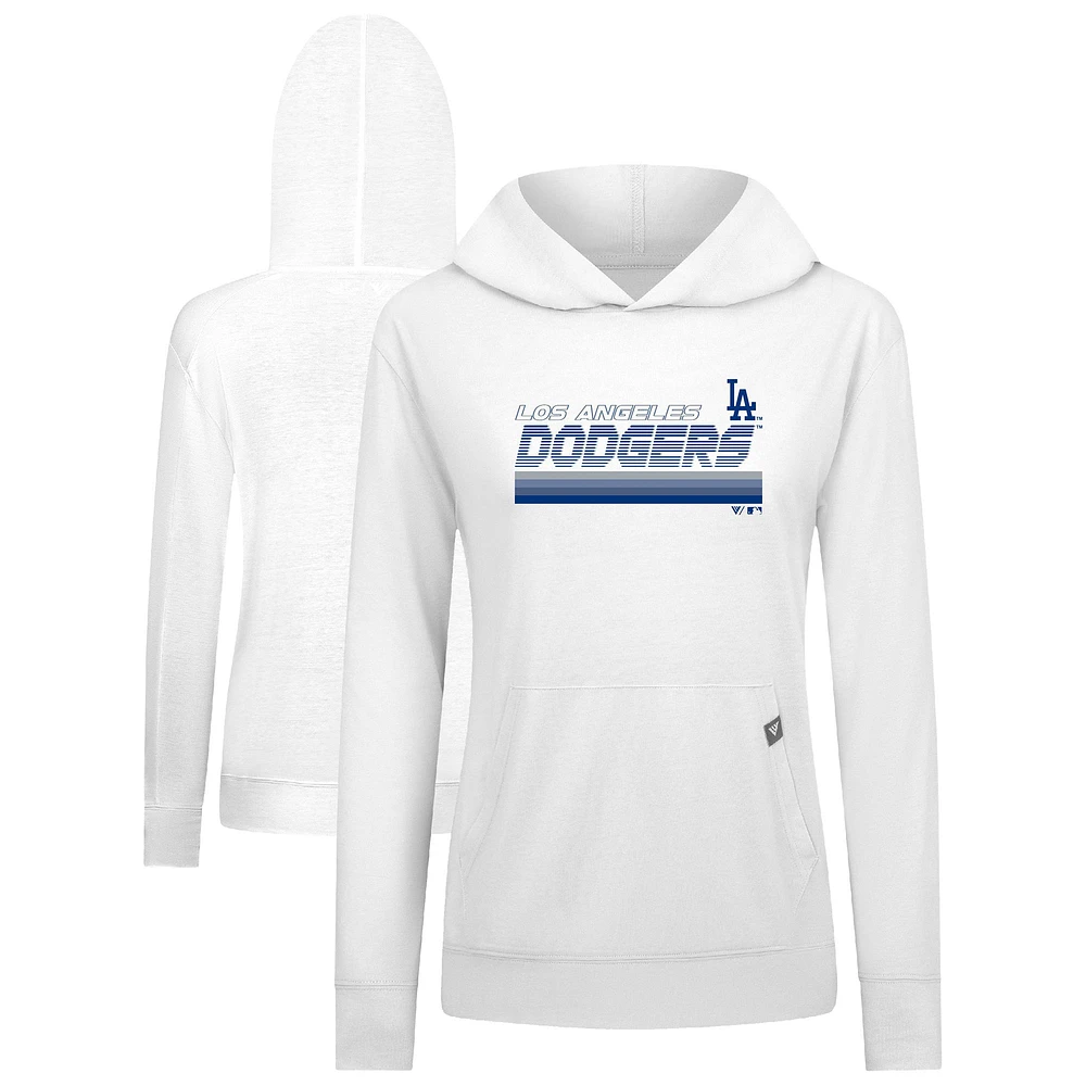 Women's Levelwear White Los Angeles Dodgers Relay Breaker Pullover Hoodie