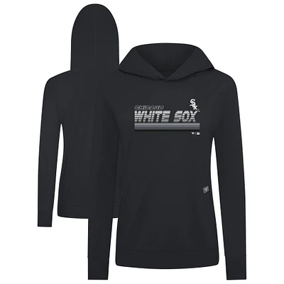 Women's Levelwear Black Chicago White Sox Relay Breaker Pullover Hoodie