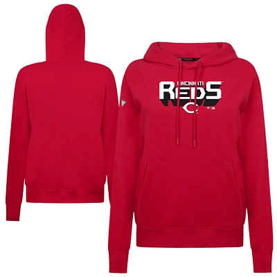 Women's Levelwear Cincinnati Reds Adorn Retro 3D Pullover Hoodie