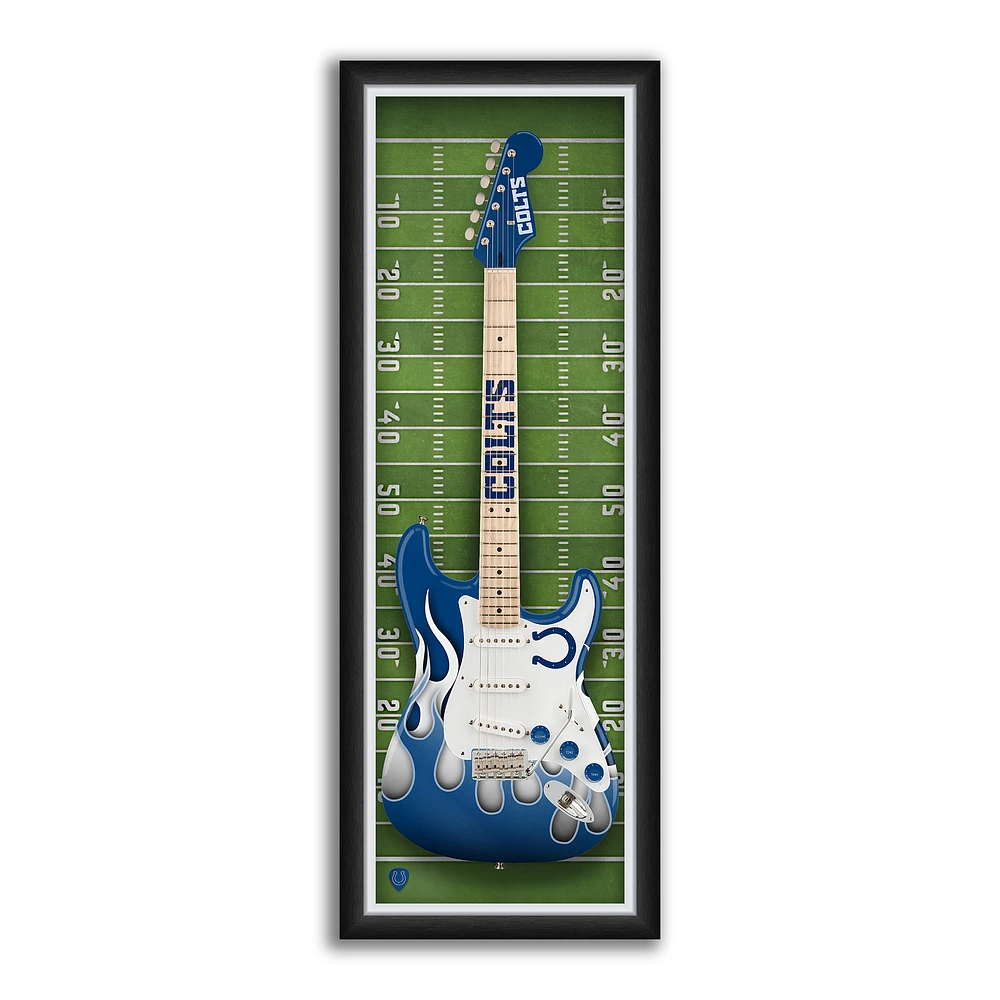Indianapolis Colts 14" x 37" Framed Electric Guitar Print
