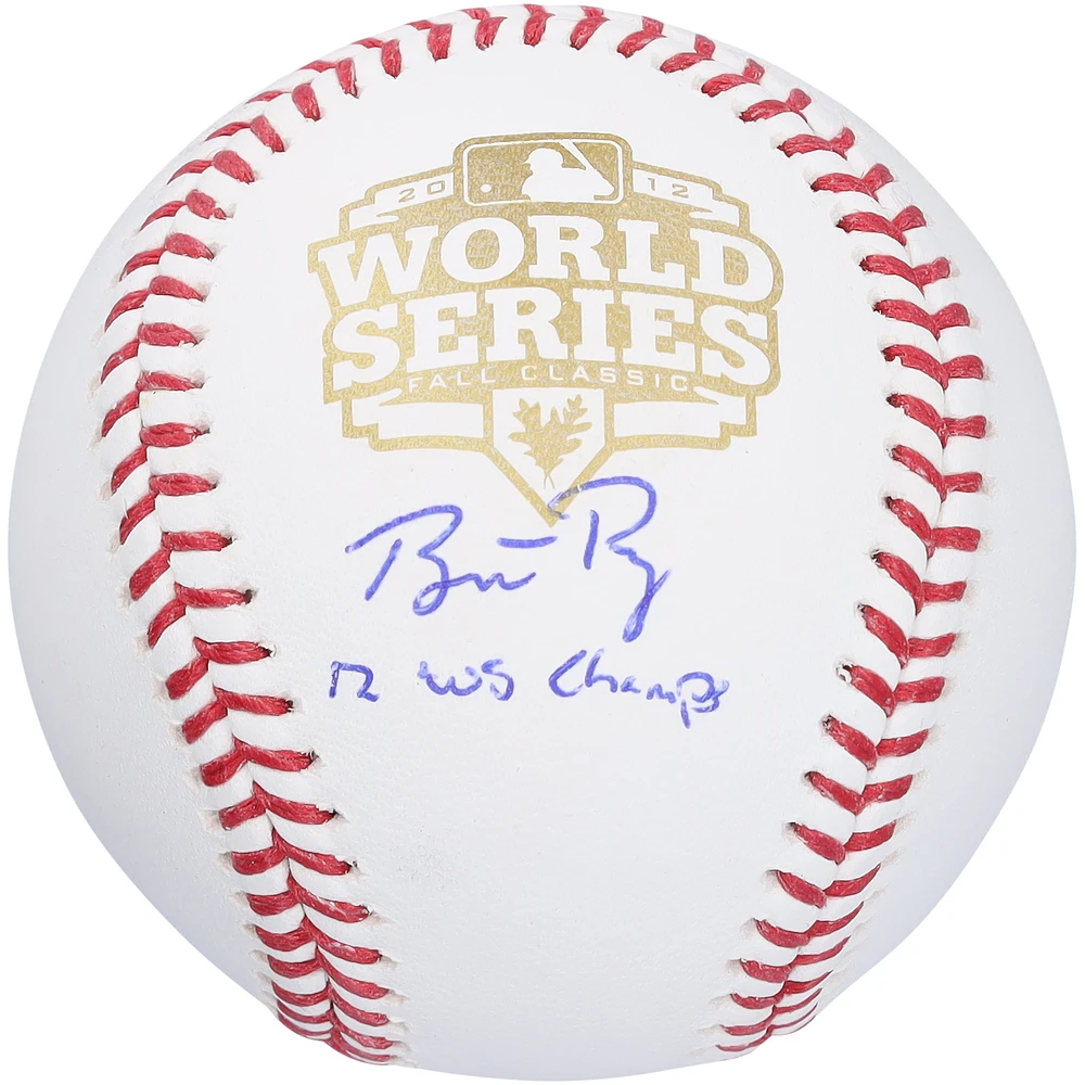 Buster Posey San Francisco Giants Autographed 2012 MLB World Series Logo Baseball with "12 WS Champs" Inscription