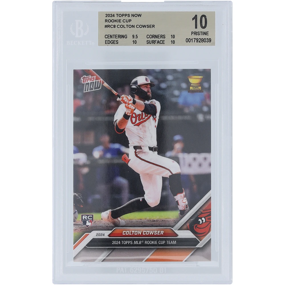 Colton Cowser Baltimore Orioles 2024 Topps Now 2024 Rookie Cup Team #RC8 BGS Authenticated 10 Rookie Card - 9.5,10,10,10 Subgrades