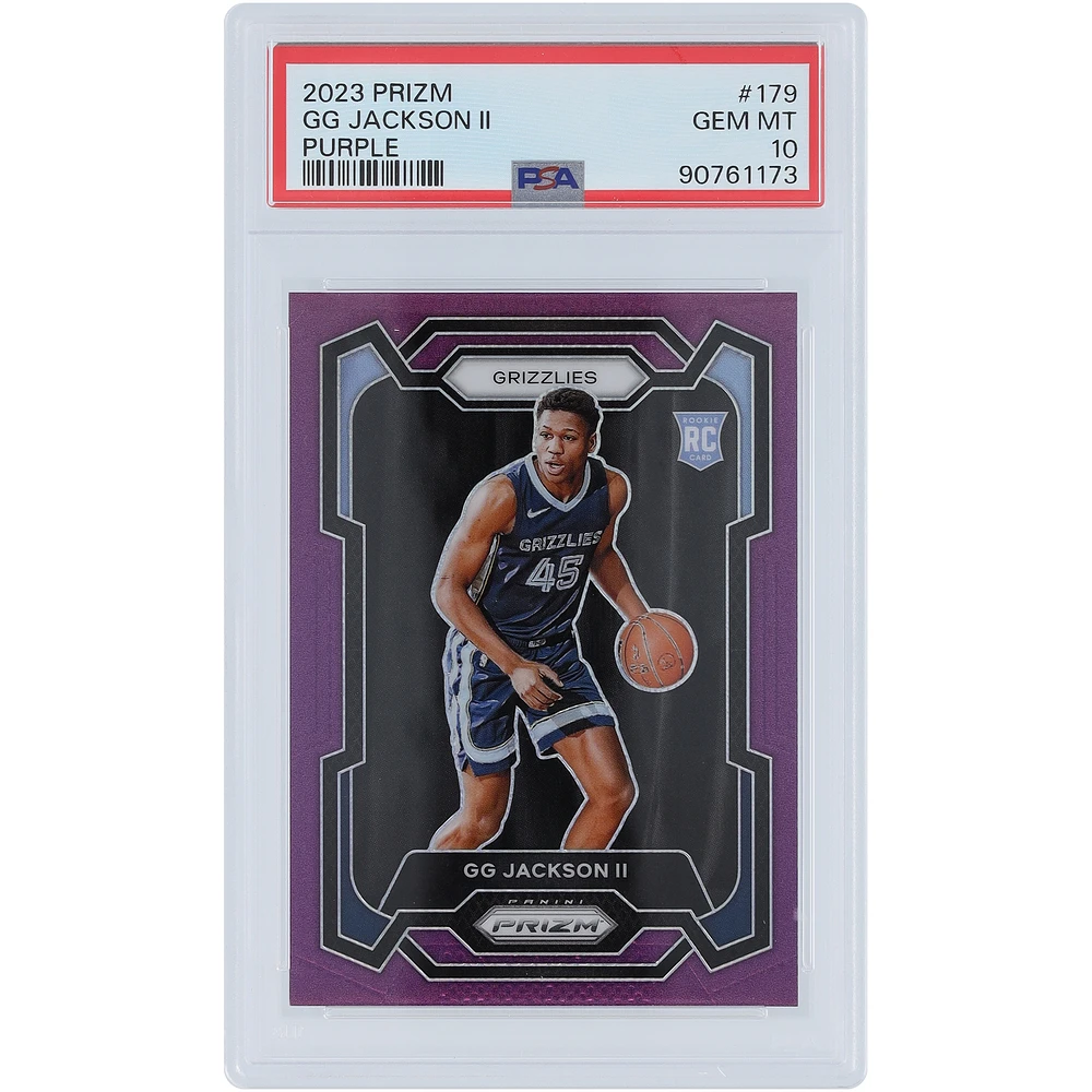 GG Jackson II Memphis Grizzlies 2023-24 Panini Prizm Purple Prizm #179 #88/99 PSA Authenticated 10 Rookie Card