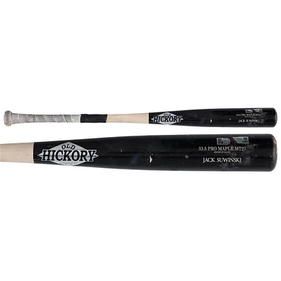 Jack Suwinski Pittsburgh Pirates Game-Used Black/Tan Old Hickory Broken Bat vs. St. Louis Cardinals on April 9, 2025