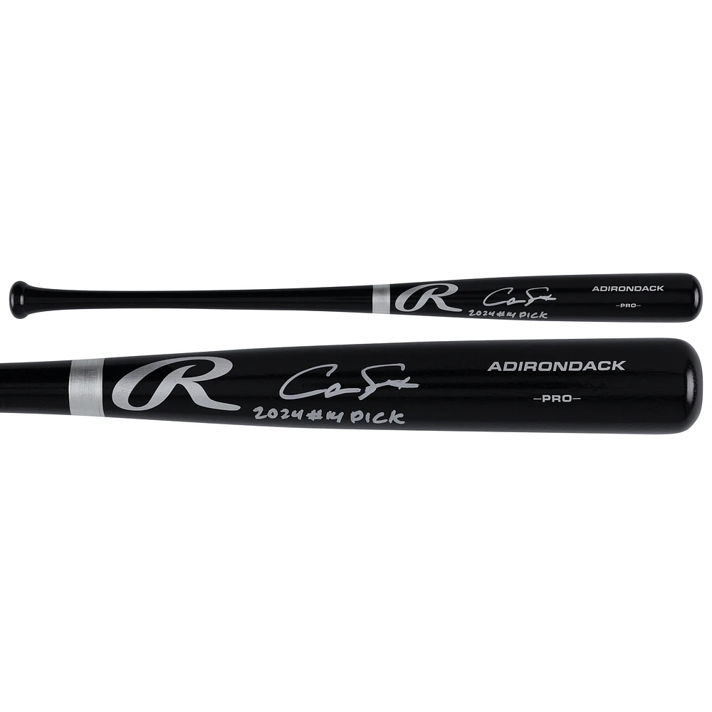 Cam Smith Houston Astros Autographed Black Rawlings Pro Bat with "2024 #14 Pick" Inscription