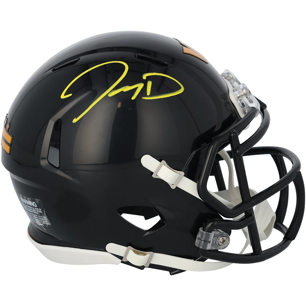 Jayden Daniels Washington Commanders Autographed Riddell 2022 Alternate Speed Mini Helmet