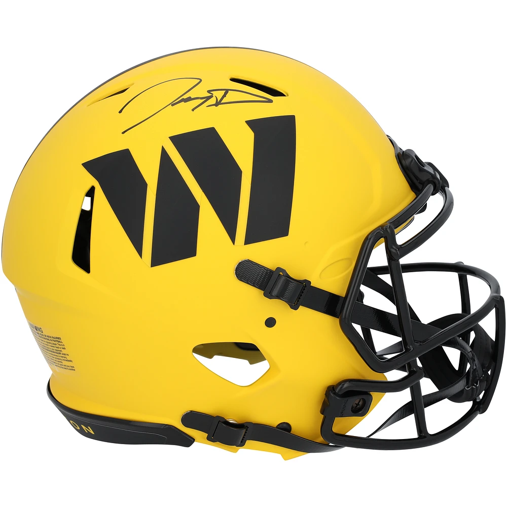Jayden Daniels Washington Commanders Autographed Riddell Rave Speed Authentic Helmet